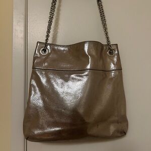 Coach Metallic iridescent Chain Strap Shoulder Bag